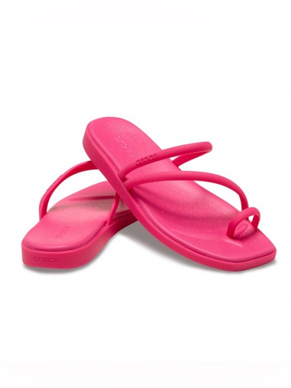 NEW CROCS Miami Toe Loop Sandal Size 9 Hot Pink